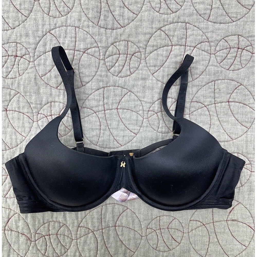Savage x Fenty‎ T-Shirt Bra Black Solid Underwire / Women's 38B